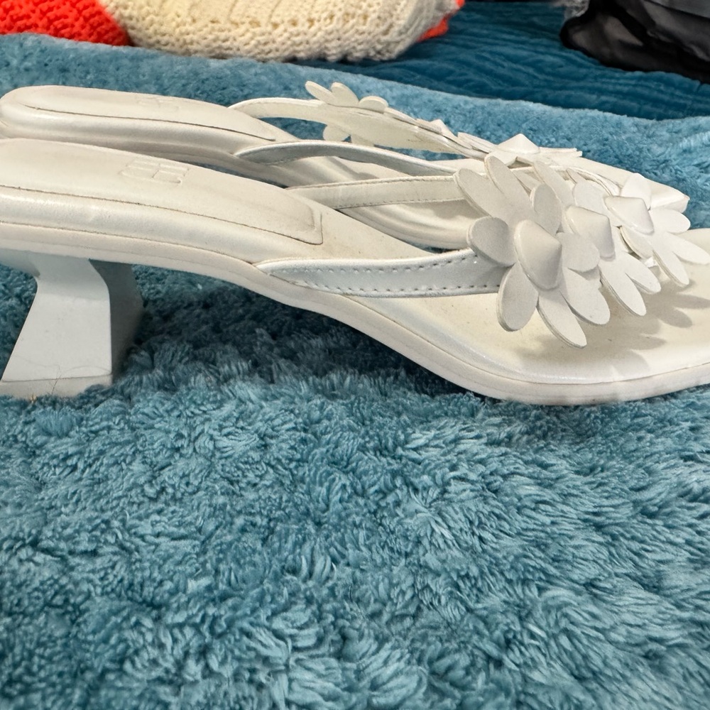 White sandals.